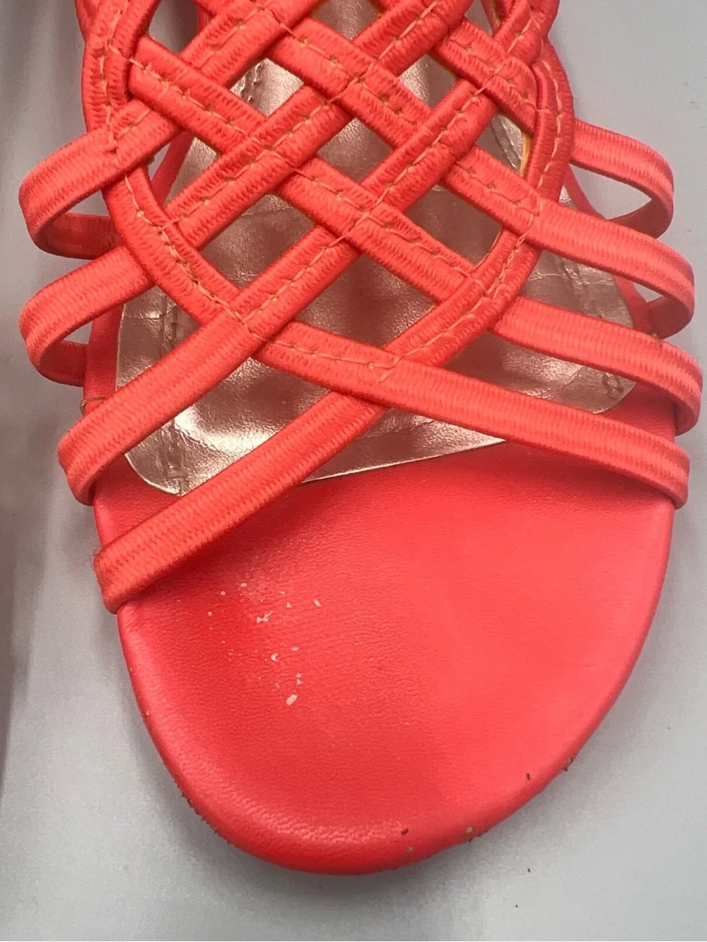 Impo Stretch Rezi Sandals. Salmon Pink, Orange Wedges. Women's Sz 8M